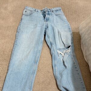 Zara Light Blue Distressed Jeans